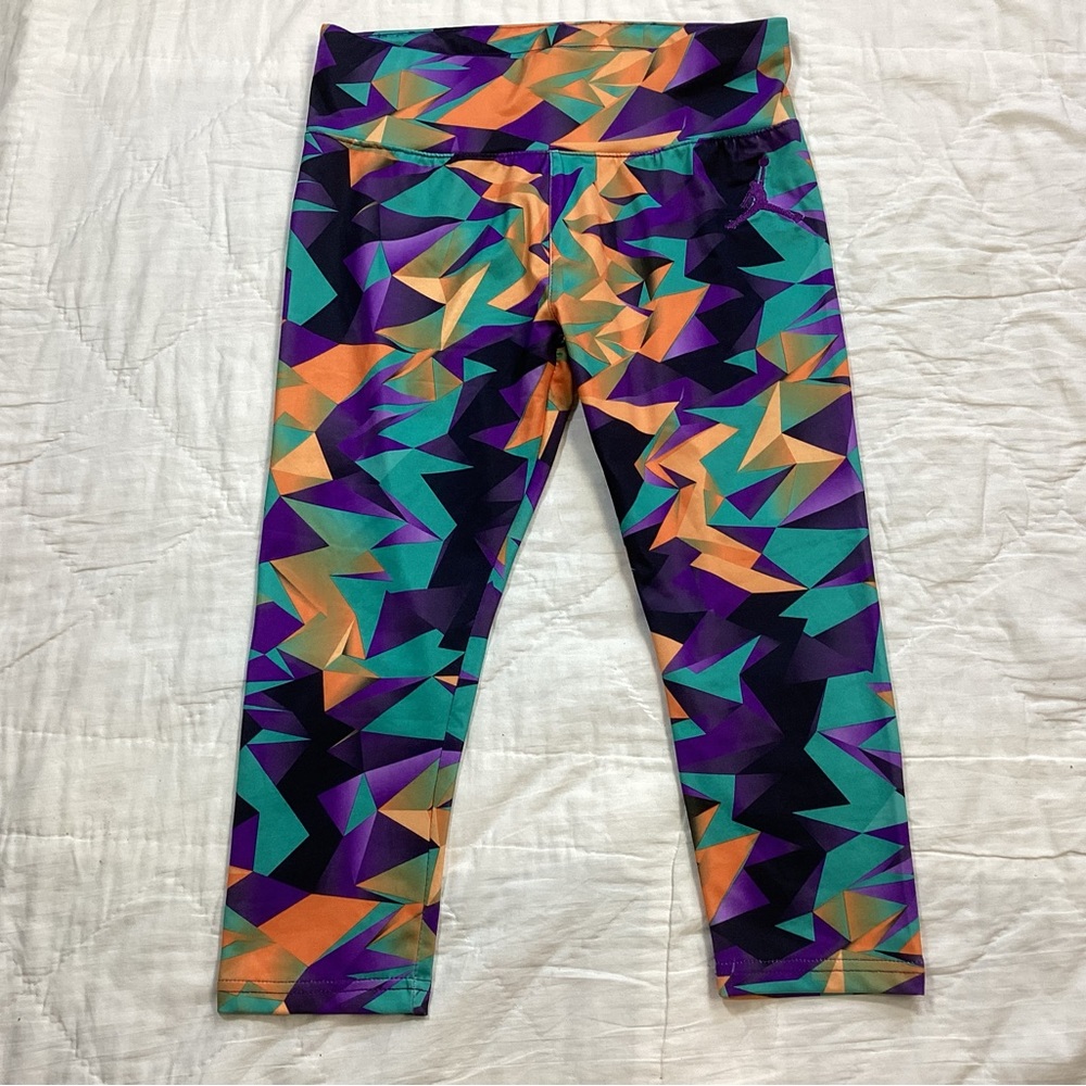 Girls Jordan Dri-Fit Training Compression Crop Legging Geometric Large